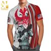 Stormtrooper Star Wars Pattern Palm Tree Full Printing Hawaiian Shirt – White