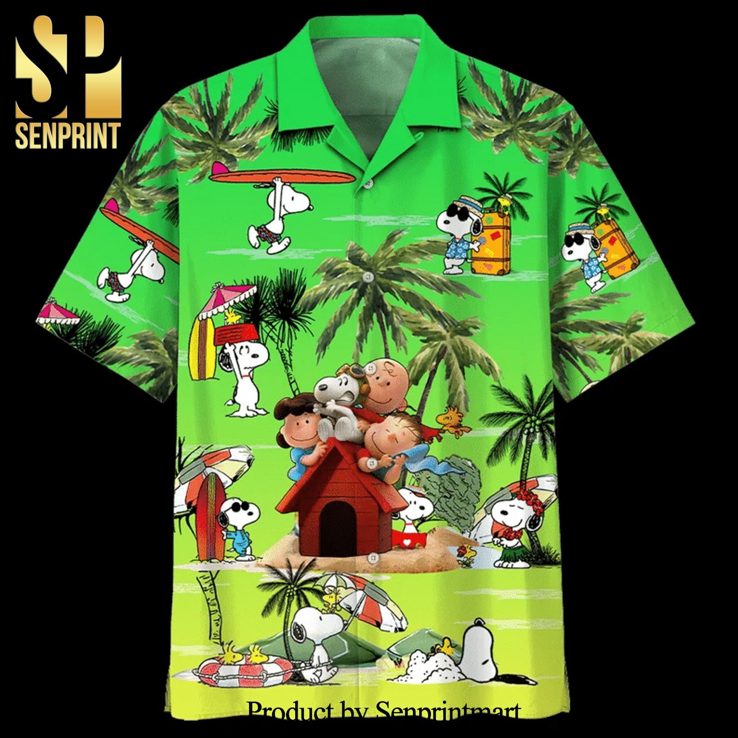 Summer Snoopy Characters Full Printing Hawaiian Shirt