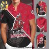 Tampa Bay Buccaneers Full Printing Flowery Short Sleeve Dress Shirt Hawaiian Summer Aloha Beach Shirt – Red
