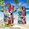 Tampa Bay Buccaneers Mickey Mouse Surfing On The Beach Full Printing Combo Hawaiian Shirt And Beach Shorts – Red
