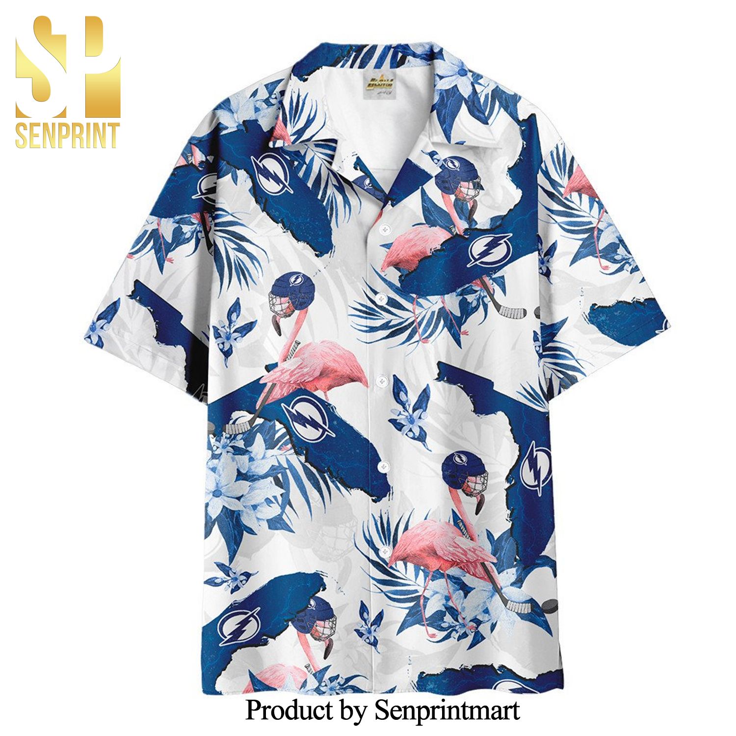 Tampa Bay Lightning Hawaiian Beach Shirt – Flamingo