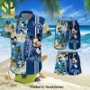 Tennessee Titans Snoopy Surfing On The Beach Full Printing Combo Hawaiian Shirt And Beach Shorts – Navy