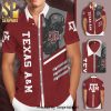 Texas A&M Aggies Full Printing Flowery Short Sleeve Dress Shirt Hawaiian Summer Aloha Beach Shirt – Garnet