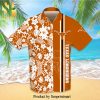 Texas Longhorns Full Printing Camo Short Sleeve Dress Shirt Hawaiian Summer Aloha Beach Shirt – Black