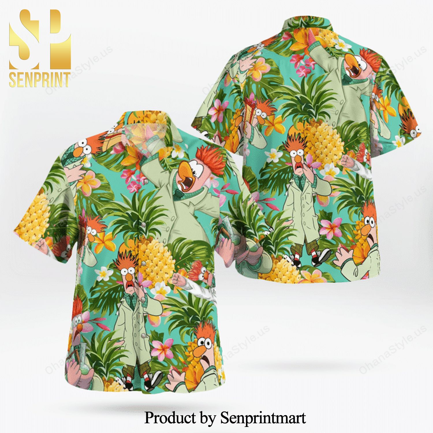 The Muppet Beaker Pineapple Tropical Hawaiian Shirt