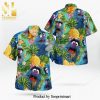 The Muppet Grover Pineapple Tropical Short Sleeve Button Hawaiian Shirt