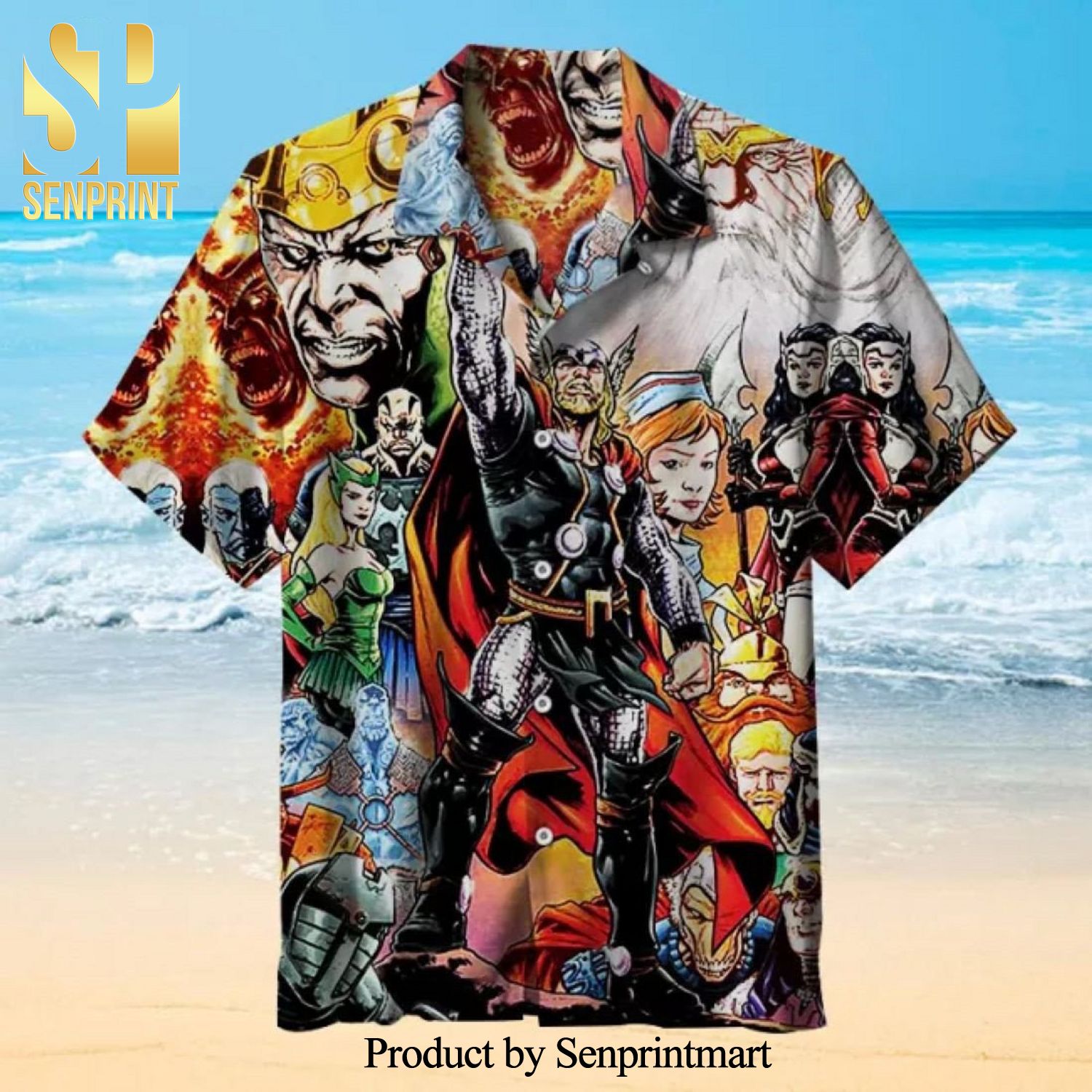 Thor And Hulk Marvel Comics Full Printing Hawaiian Shirt