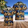 Tigger 50th Anniversary Glitter Disney Castle Full Printing Combo Hawaiian Shirt And Beach Shorts – Black Orange