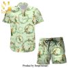 Tinker Bell 50th Anniversary Glitter Disney Castle Full Printing Combo Hawaiian Shirt And Beach Shorts – Black Green