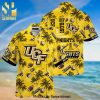 UCF Knights Charge On Full Printing Short Sleeve Dress Shirt Hawaiian Summer Aloha Beach Shirt – Black