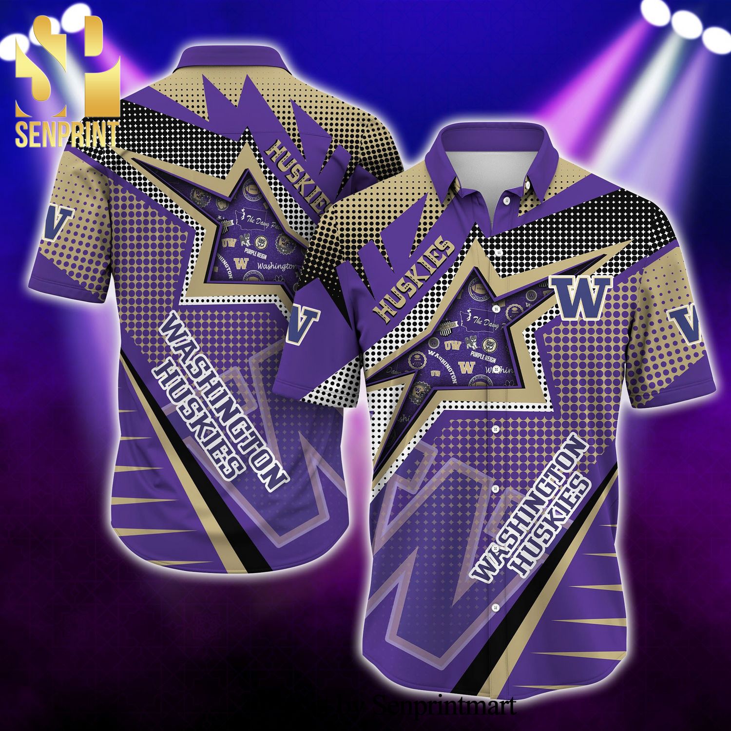 Washington Huskies 3D Hawaiian Shirt New Gift For Summer