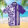 Washington Huskies Purple Reign Full Printing Short Sleeve Dress Shirt Hawaiian Summer Aloha Beach Shirt – Purple