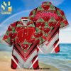 Wisconsin Badgers Snoopy Surfing On The Beach Full Printing Combo Hawaiian Shirt And Beach Shorts – Red