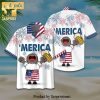 American Eagle USA Flag 3D Hawaiian Shirt