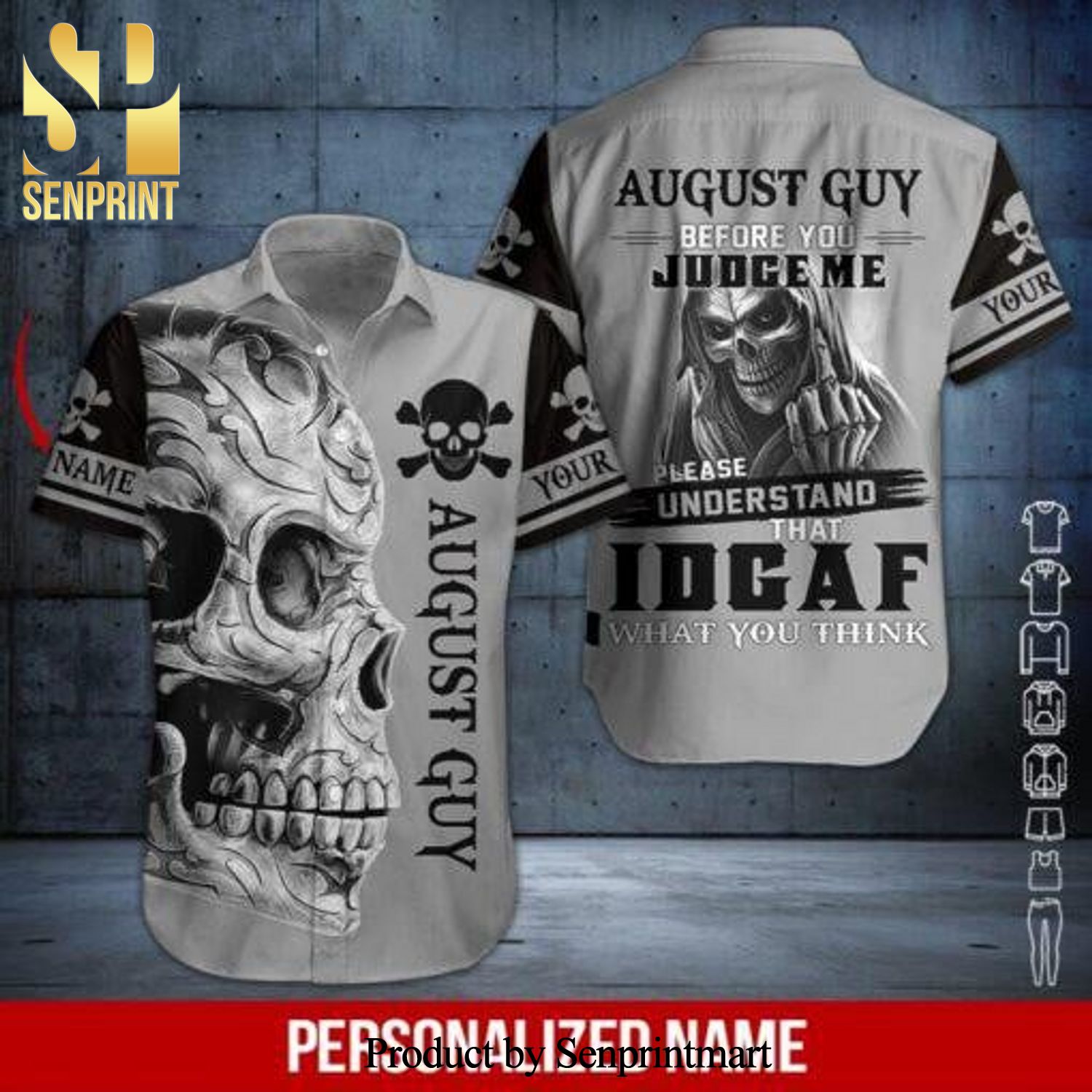 August Guy Custom Name New Fashion Full Printed Hawaiian Shirt