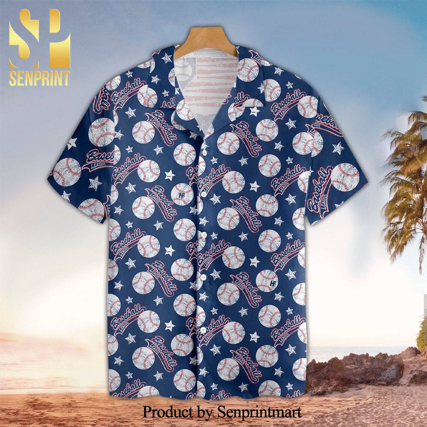 Baseball Blue Hot Fashion Hawaiian Shirt