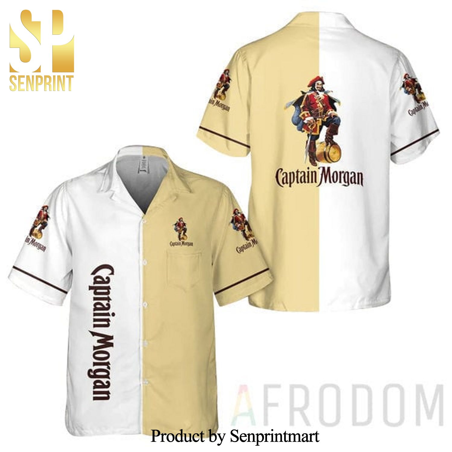 Basic Printed Captain Morgan Cool Version Hawaiian Shirt