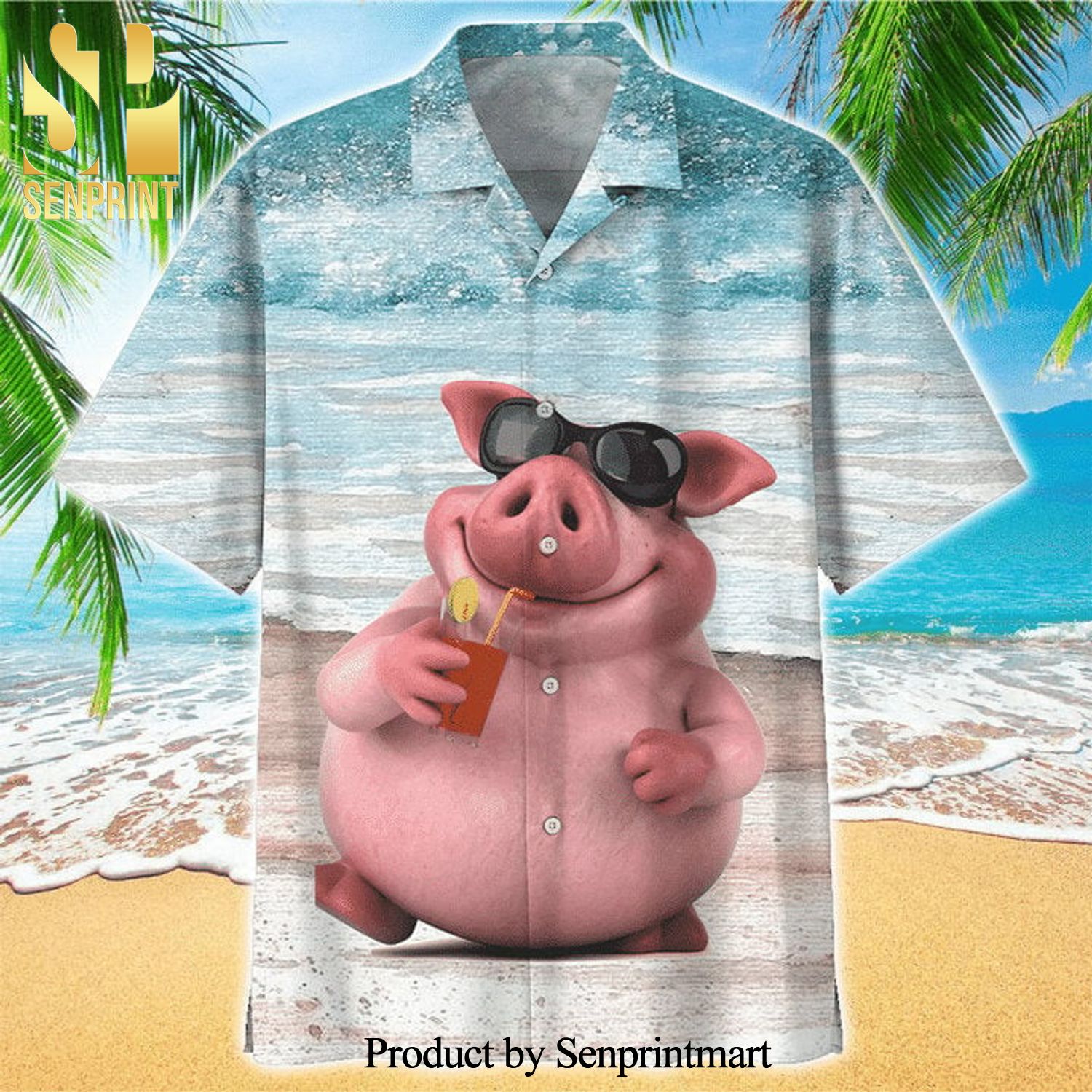 Beach Pig For Vacation Hawaiian Shirt