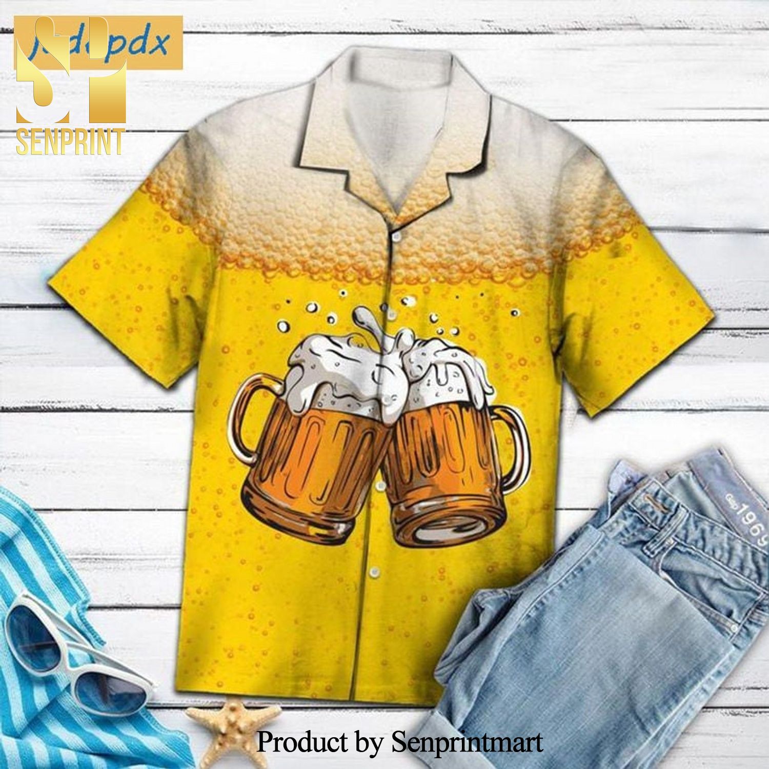 Beer Cups Cheering Best Combo Full Printing Hawaiian Shirt