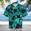 Black Cat Cool Version Full Print Hawaiian Shirt