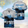 Bud Light Palm Tree Hot Outfit Hawaiian Shirt