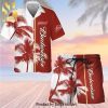Budweiser Beer Red Hibiscus Flower Tropical Best Outfit 3D Hawaiian Shirt