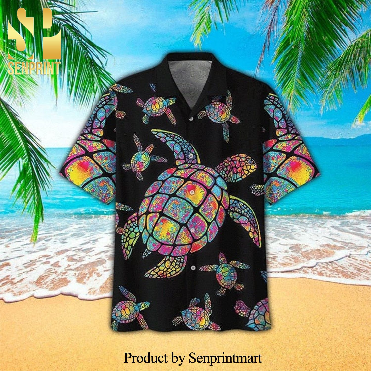 Colorful Pattern Turtle Amazing Outfit Hawaiian Shirt