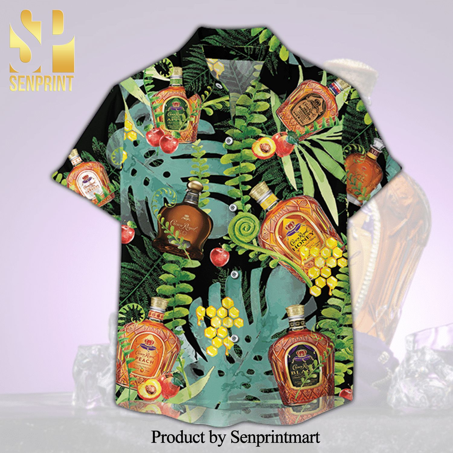 Crown Royal Collection Tropical Forest Hot Outfit All Over Print Hawaiian Shirt