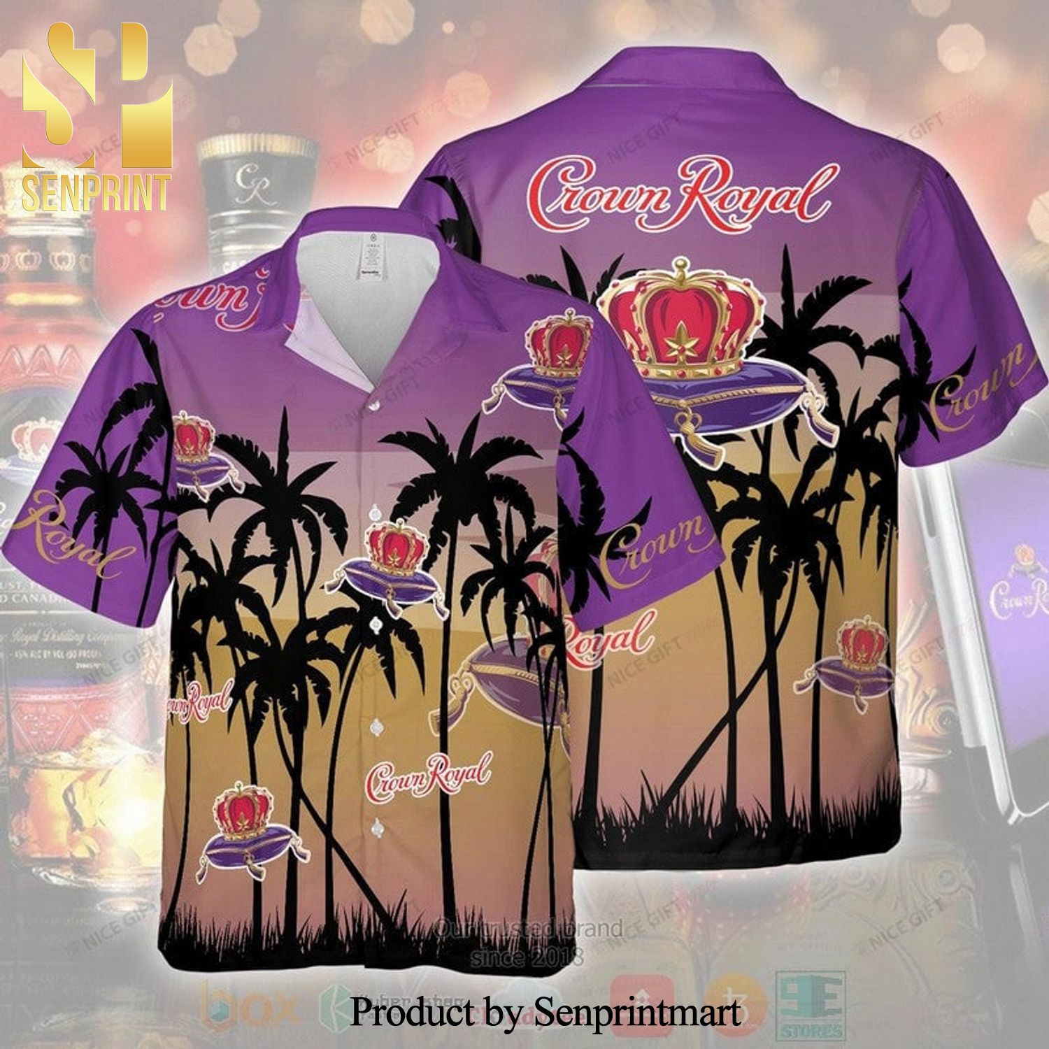 Crown Royal Full Printed Hawaiian Shirt