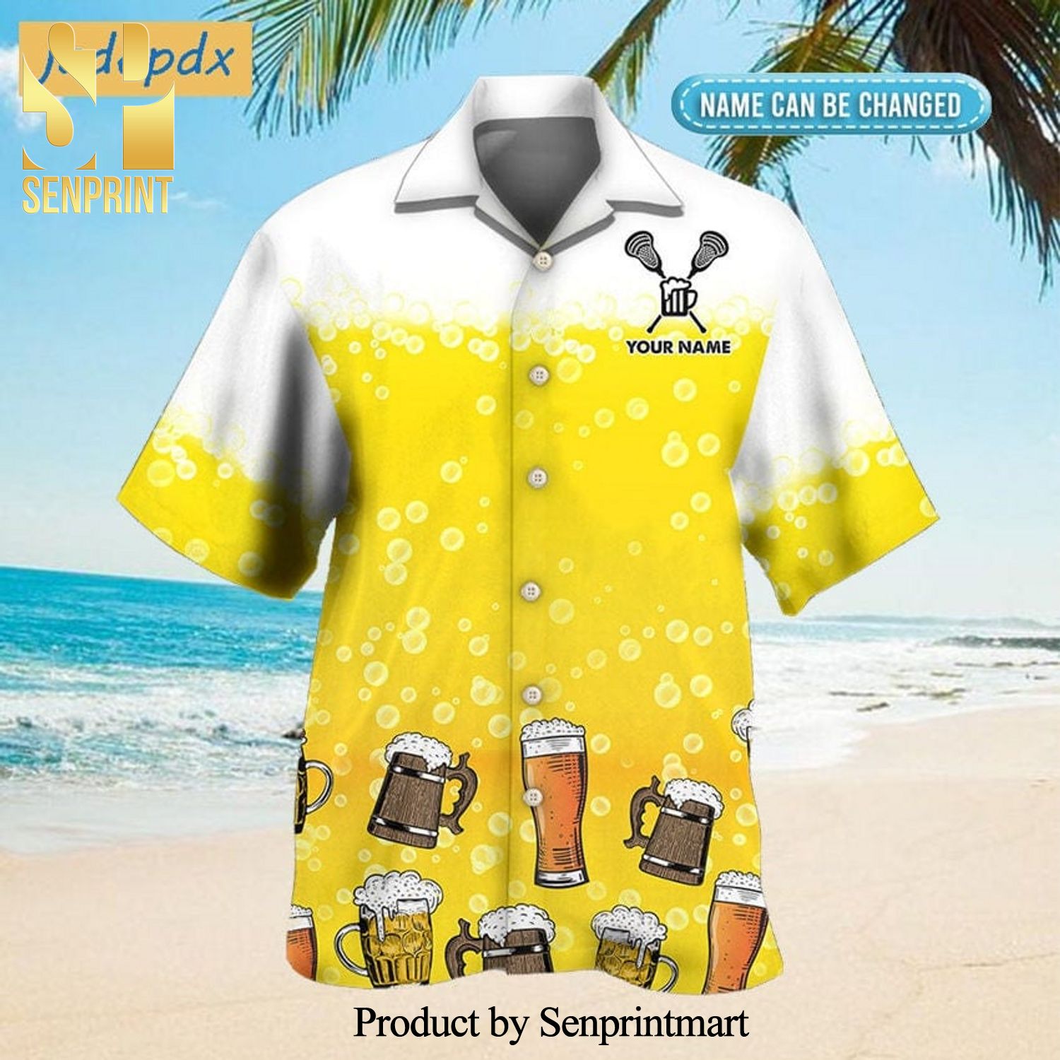 Custom I Like Beer And Lacrosse New Style Hawaiian Shirt
