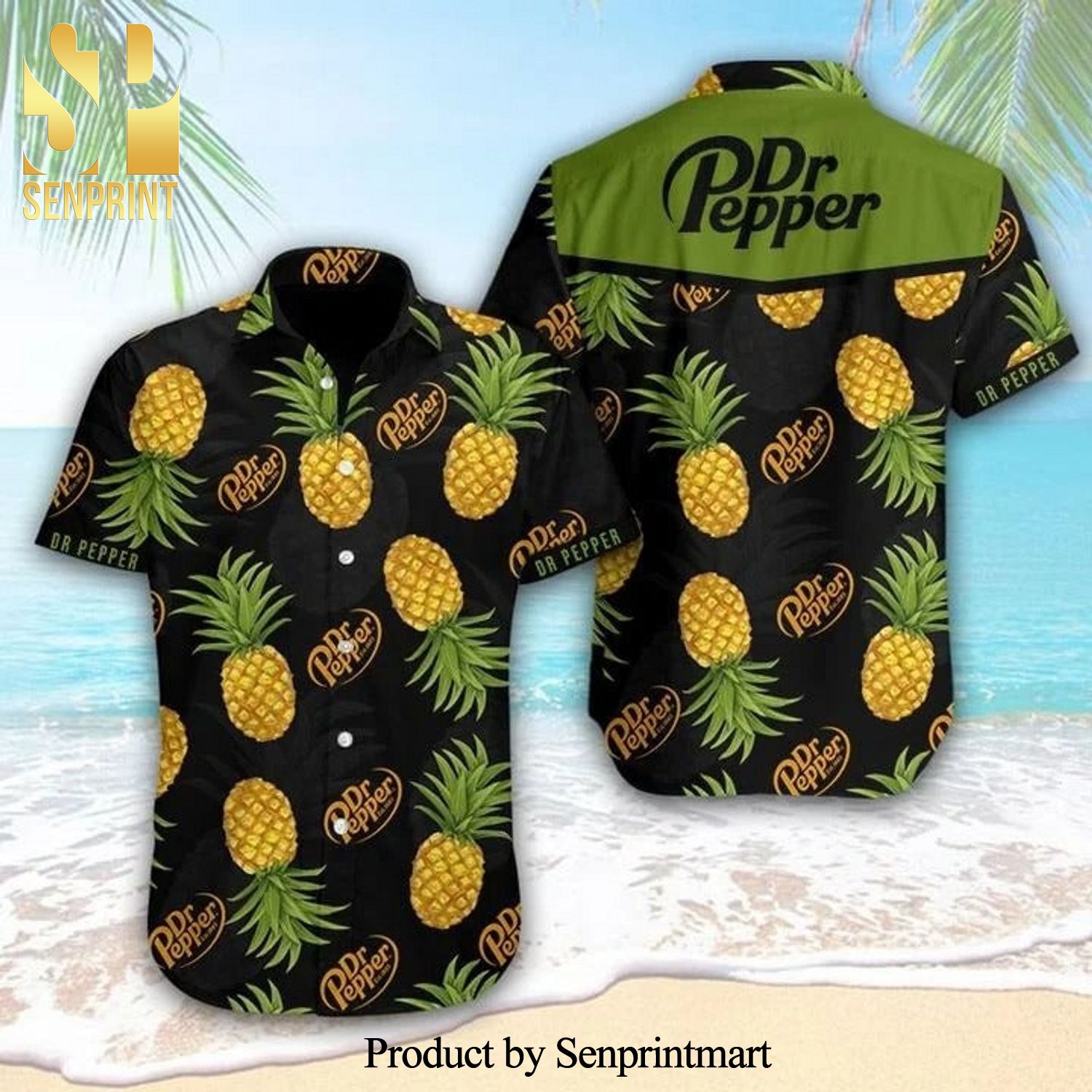 Dr Pepper Pineapple Tropical Hot Outfit Hawaiian Shirt