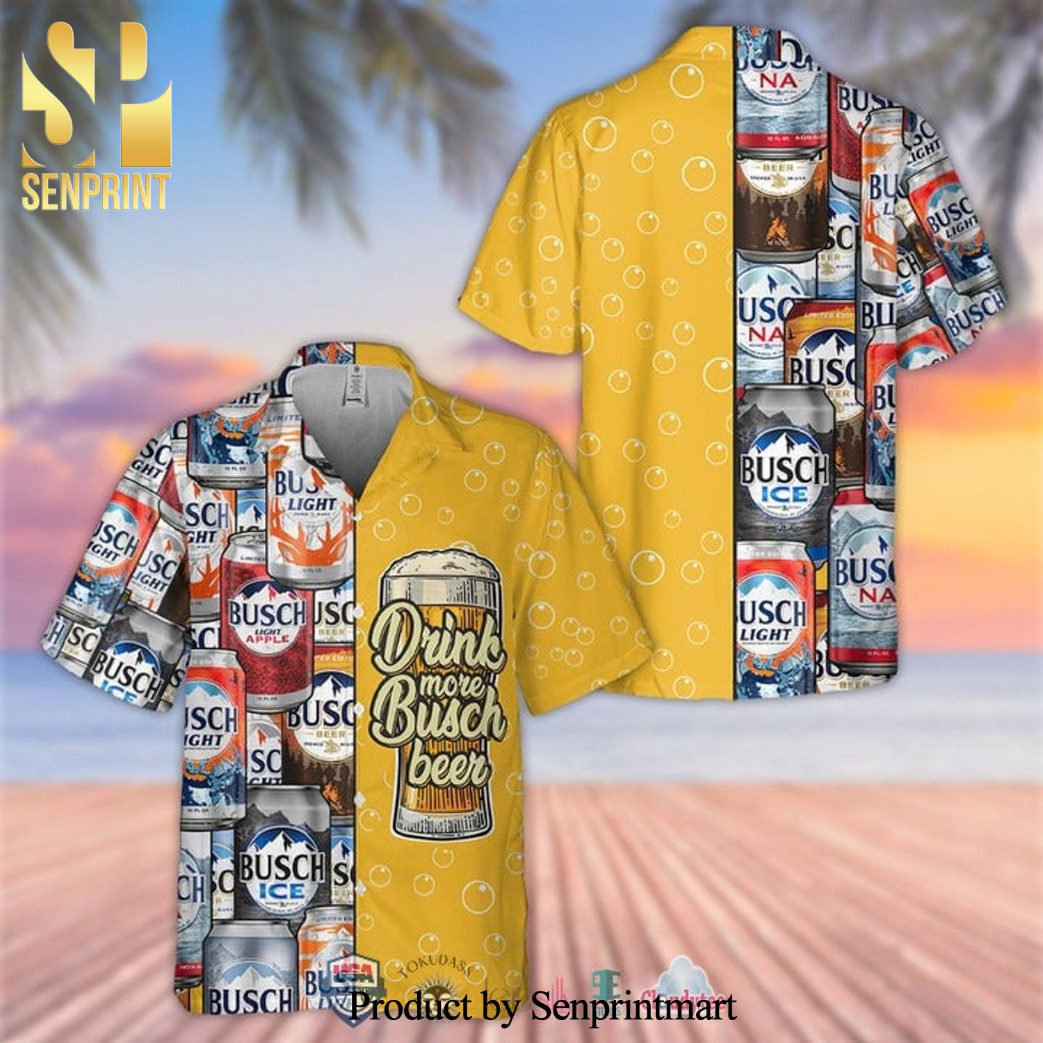 Drink More Busch Beer Best Outfit 3D Hawaiian Shirt