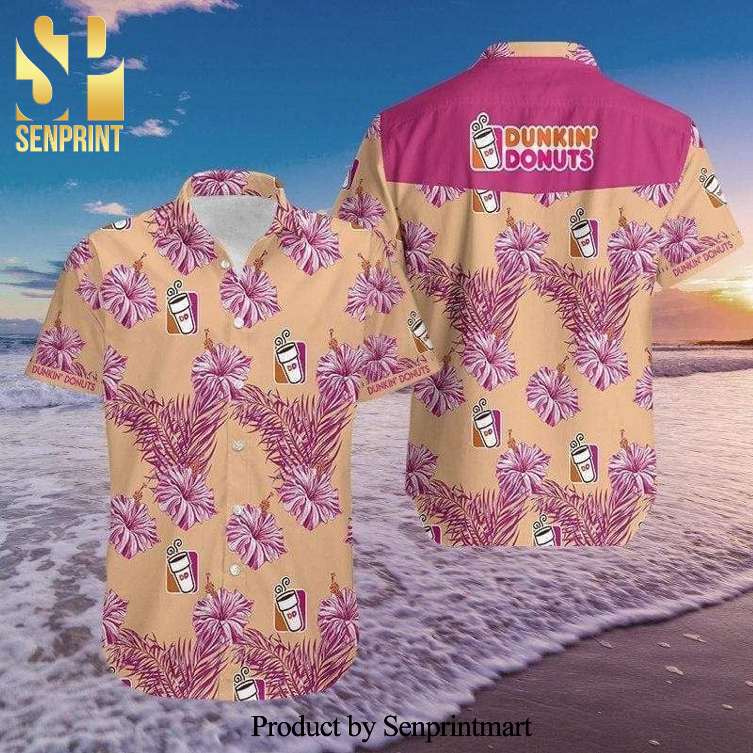 Dunkin Donuts Combo Full Printing Hawaiian Shirt