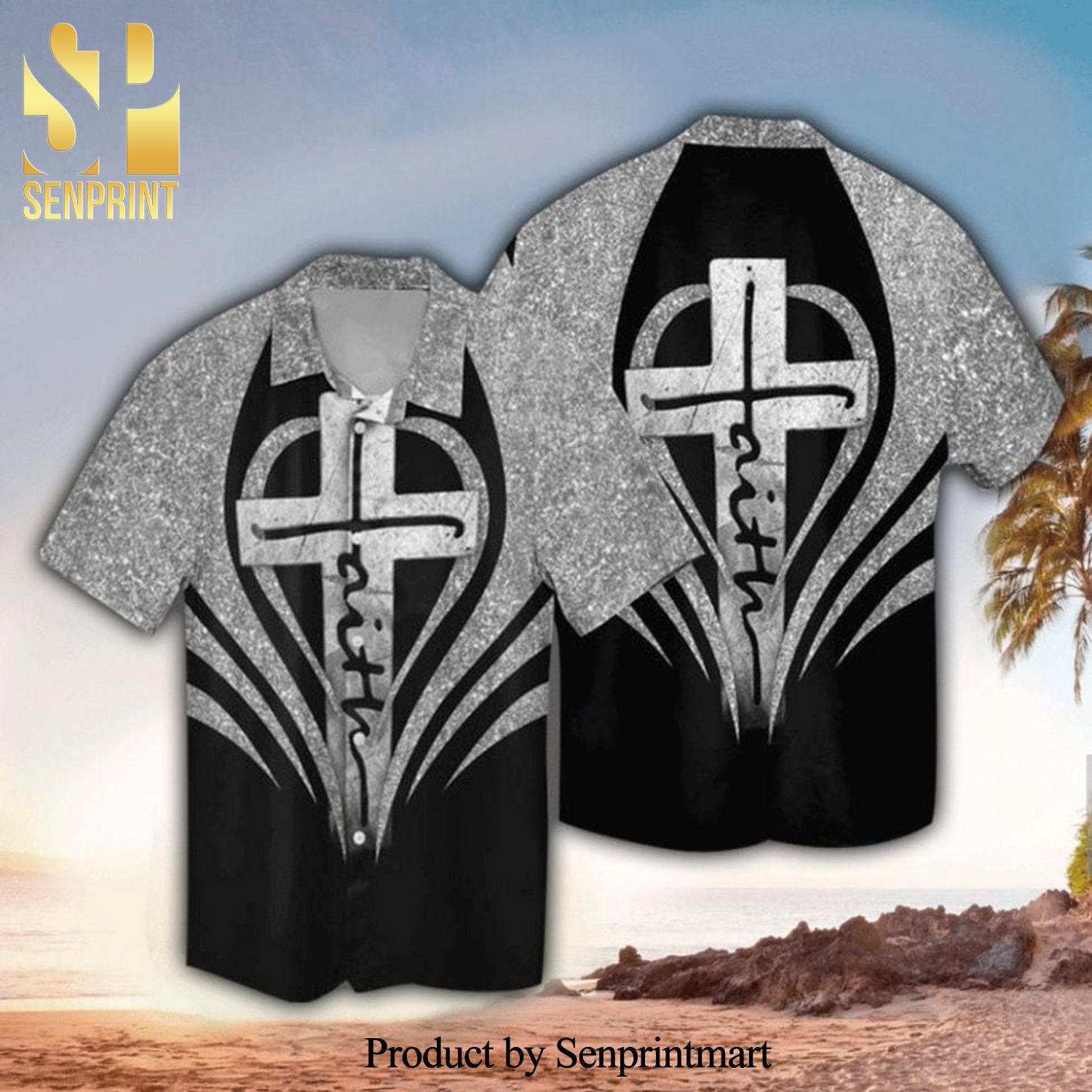 Faith Cross Jesus Christian Cool Version Hawaiian Shirt
