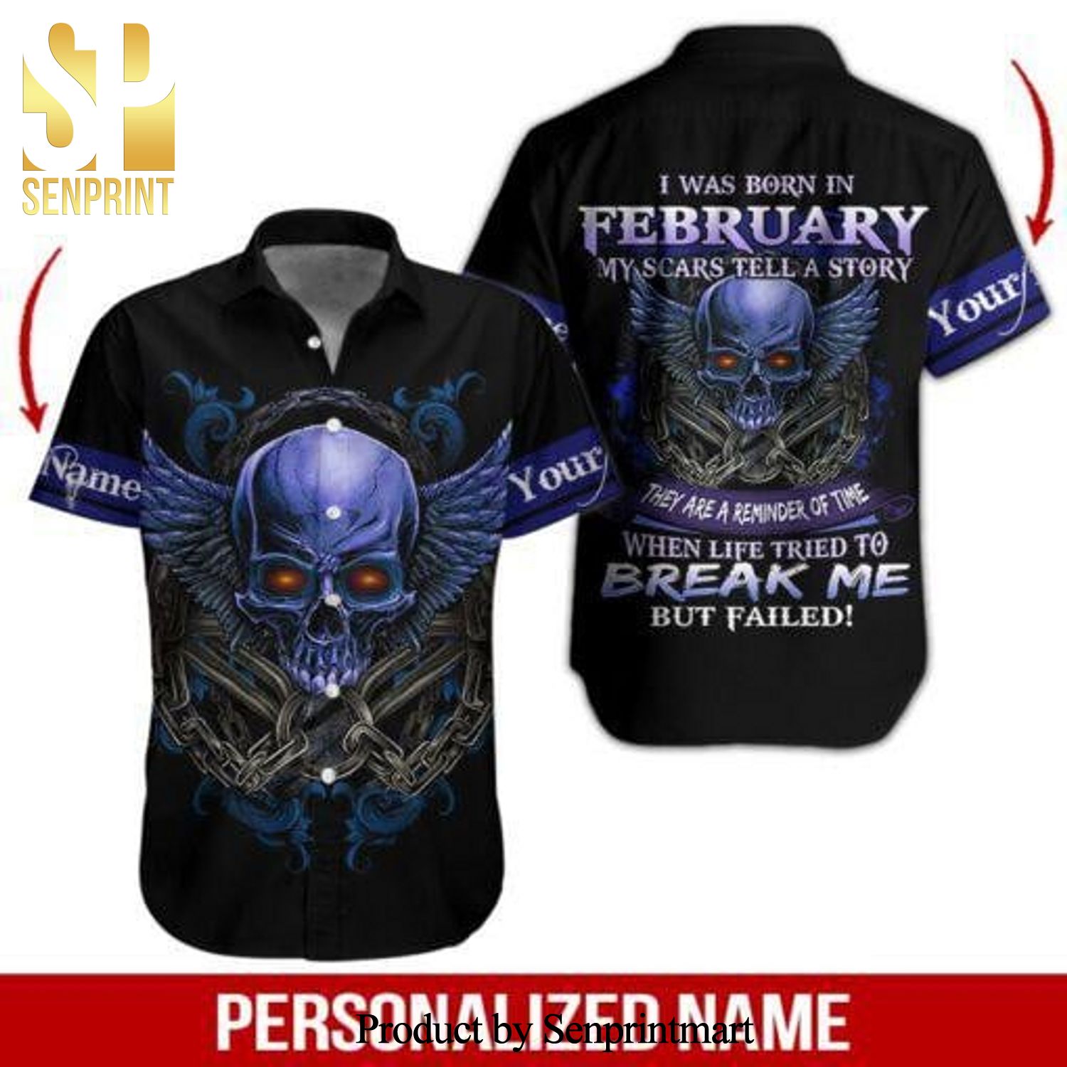 February Guy Custom Name Summcer Collection Hawaiian Shirt