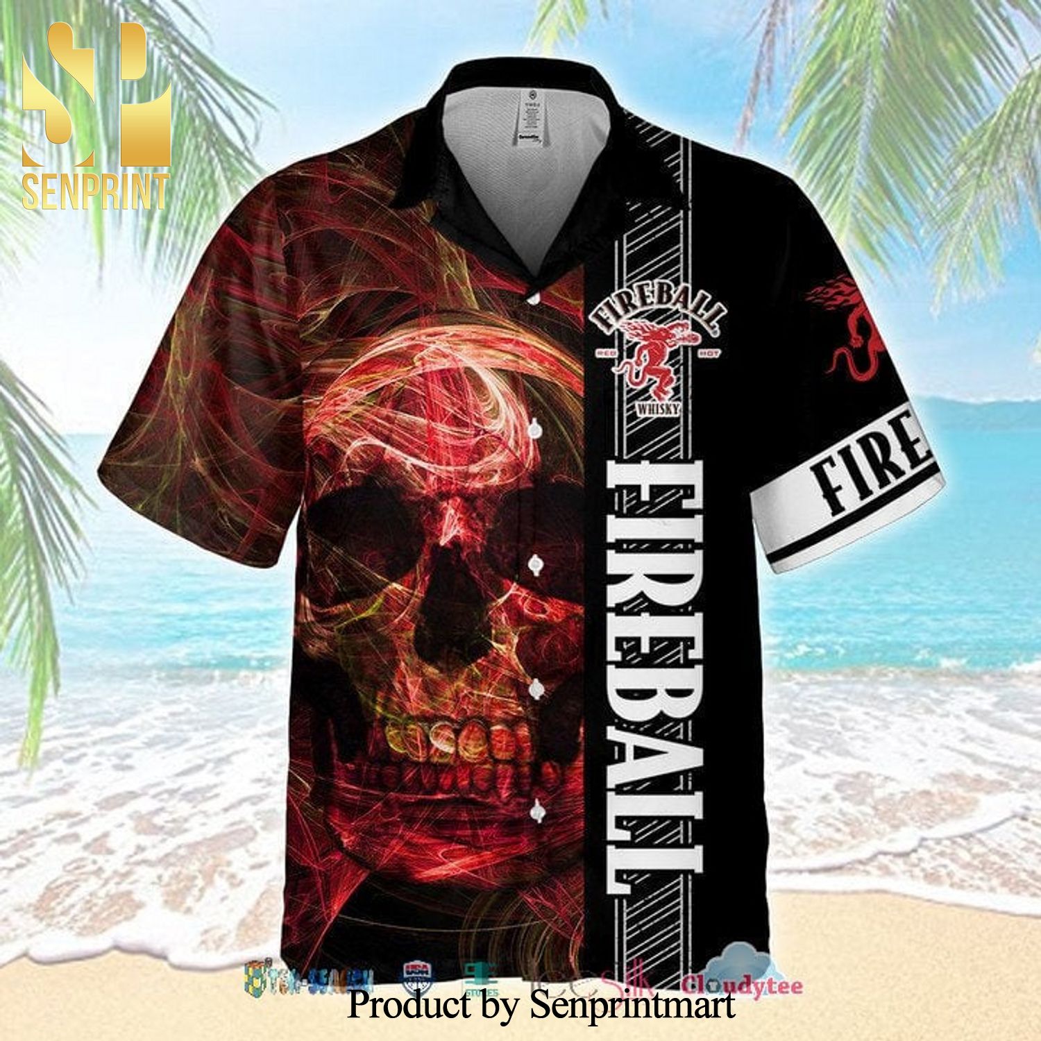 Fireball Whiskey Best Outfit 3D Hawaiian Shirt