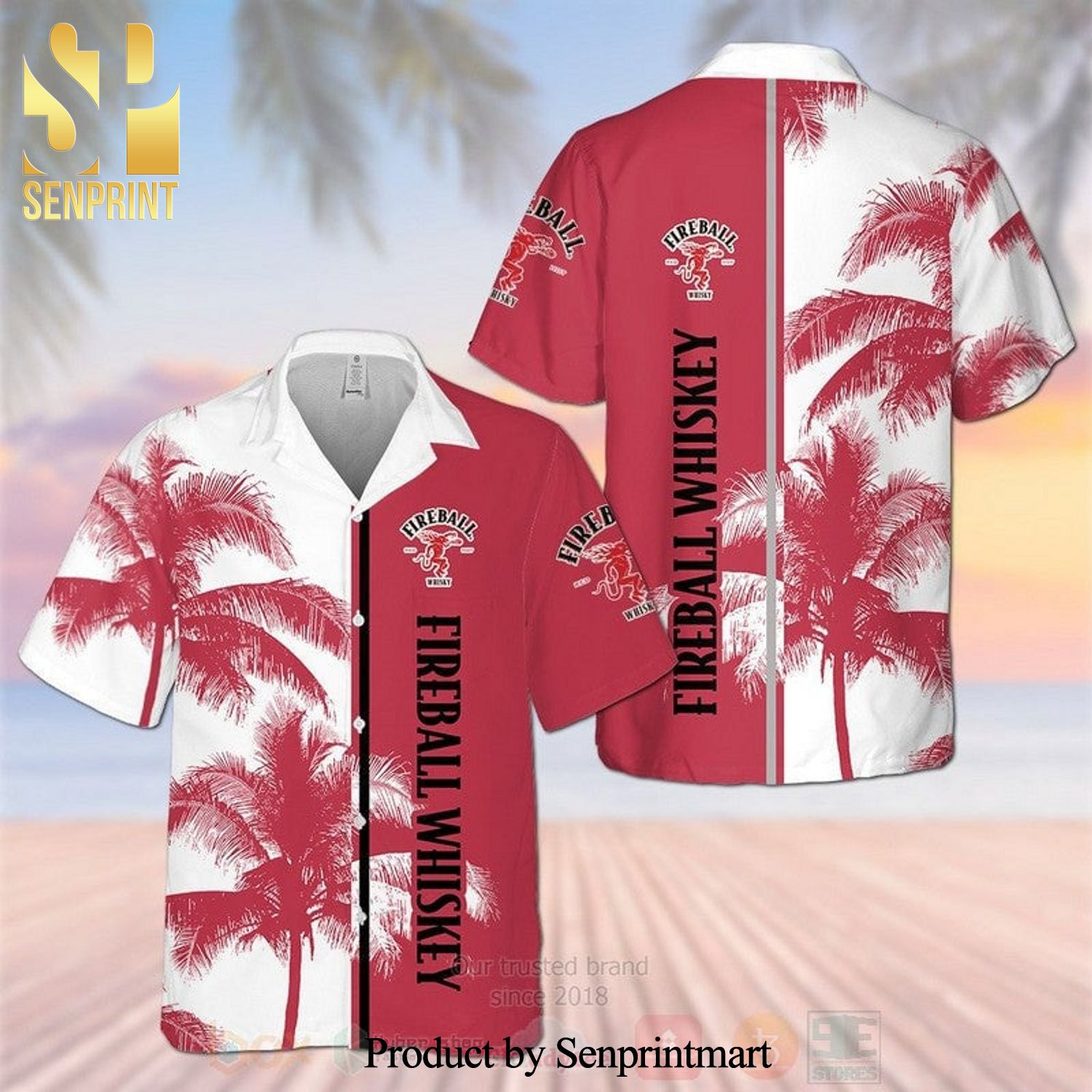Fireball Whiskey For Fans Hawaiian Shirt