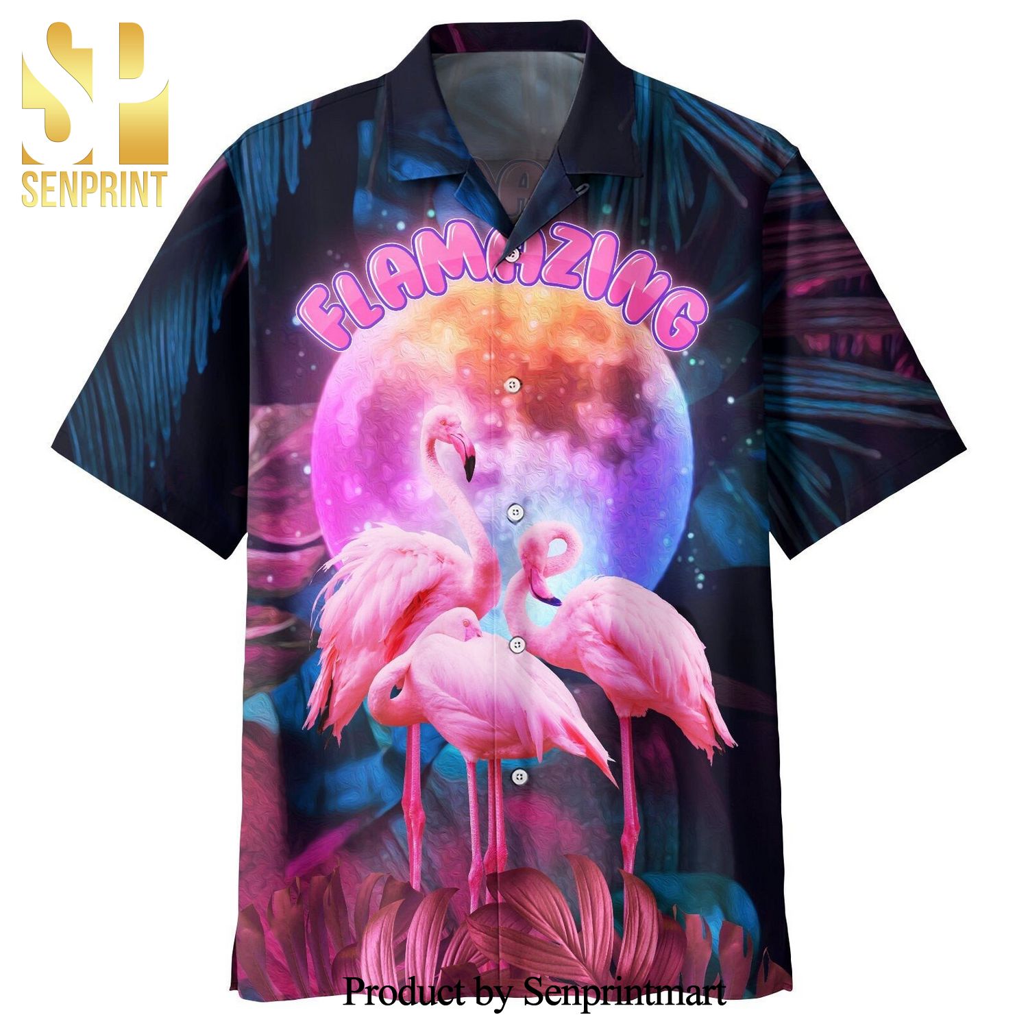 Flamazing Pink Pastel Moon Summer Set Hawaiian Shirt