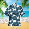 Floral Tropical Black Angus Texas Flag New Outfit Full Printed Hawaiian Shirt
