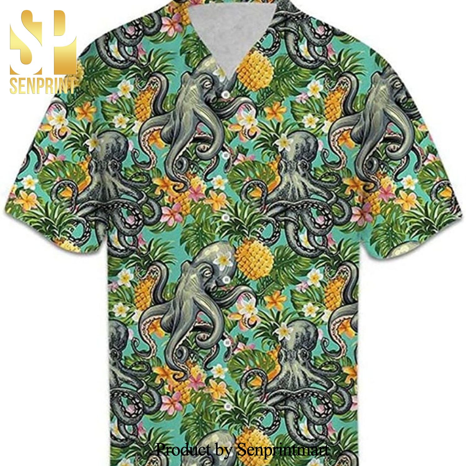 Generic Octopus Cool Version Full Print Hawaiian Shirt