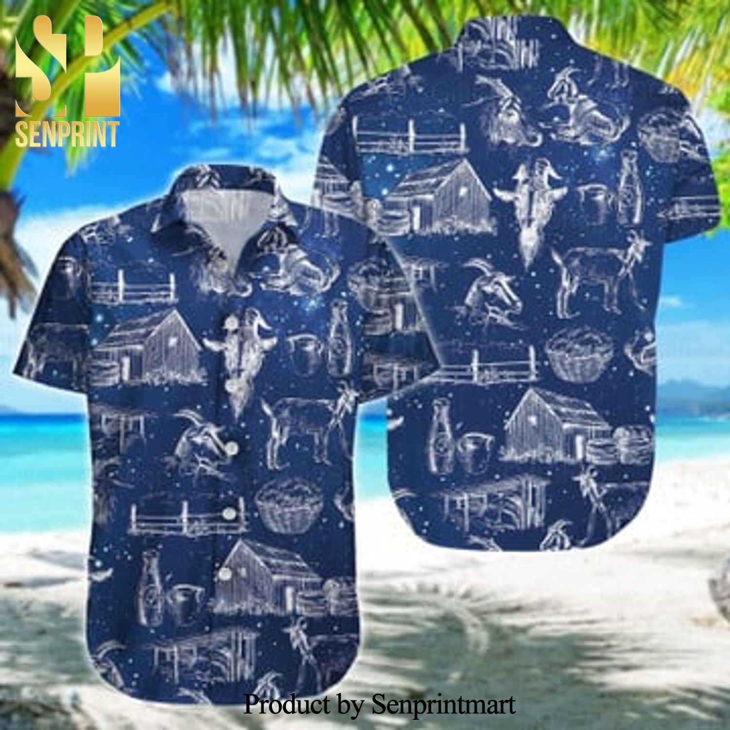 Goat Hot Outfit All Over Print Hawaiian Shirt
