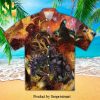 Godzilla Tropical Hibiscus Hot Outfit All Over Print Hawaiian Shirt