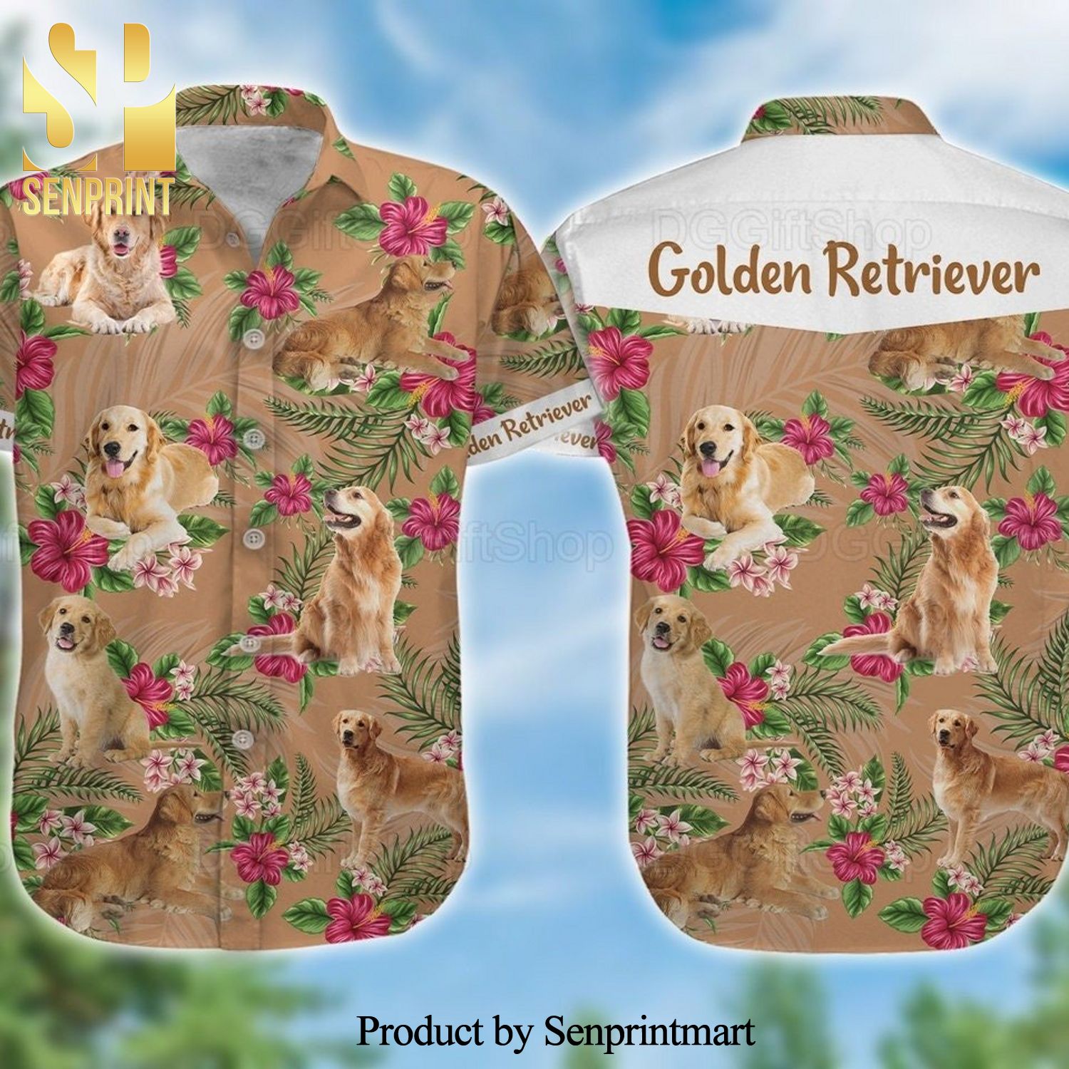 Golden Retriever Summcer Collection Hawaiian Shirt