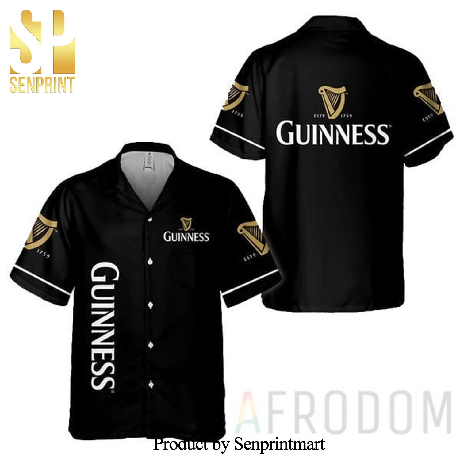 Guinness Beer Combo Full Printing Hawaiian Shirt