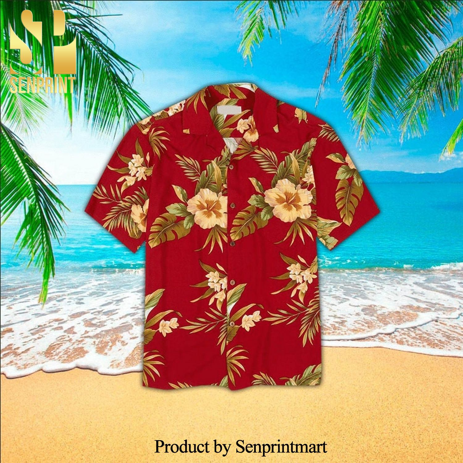 Hibiscus Vintage Red Hot Fashion Hawaiian Shirt