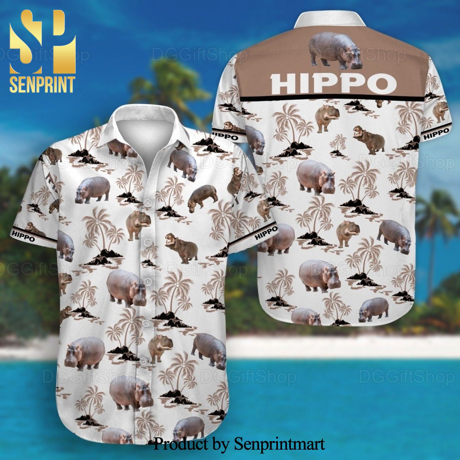 Hippo High Fashion Hawaiian Shirt