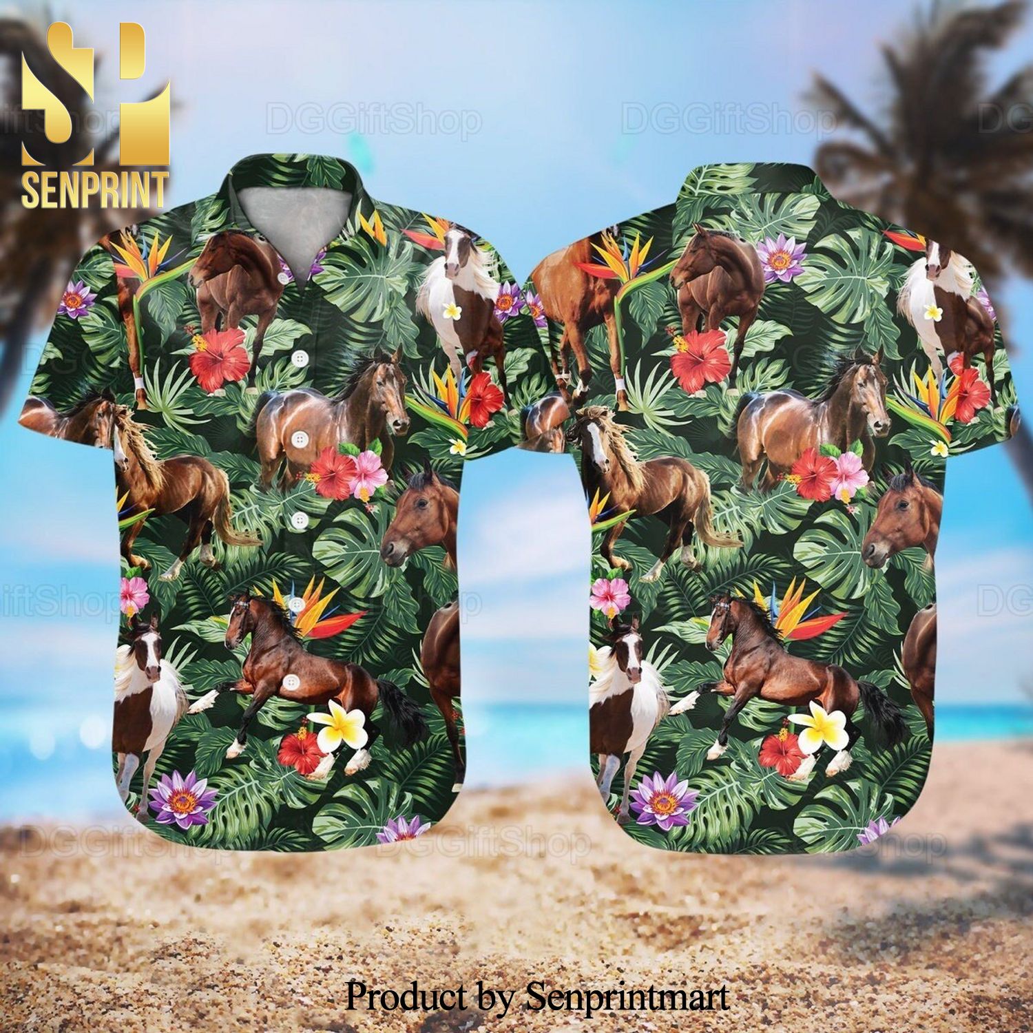 Horse Hot Version All Over Printed Hawaiian Shirt