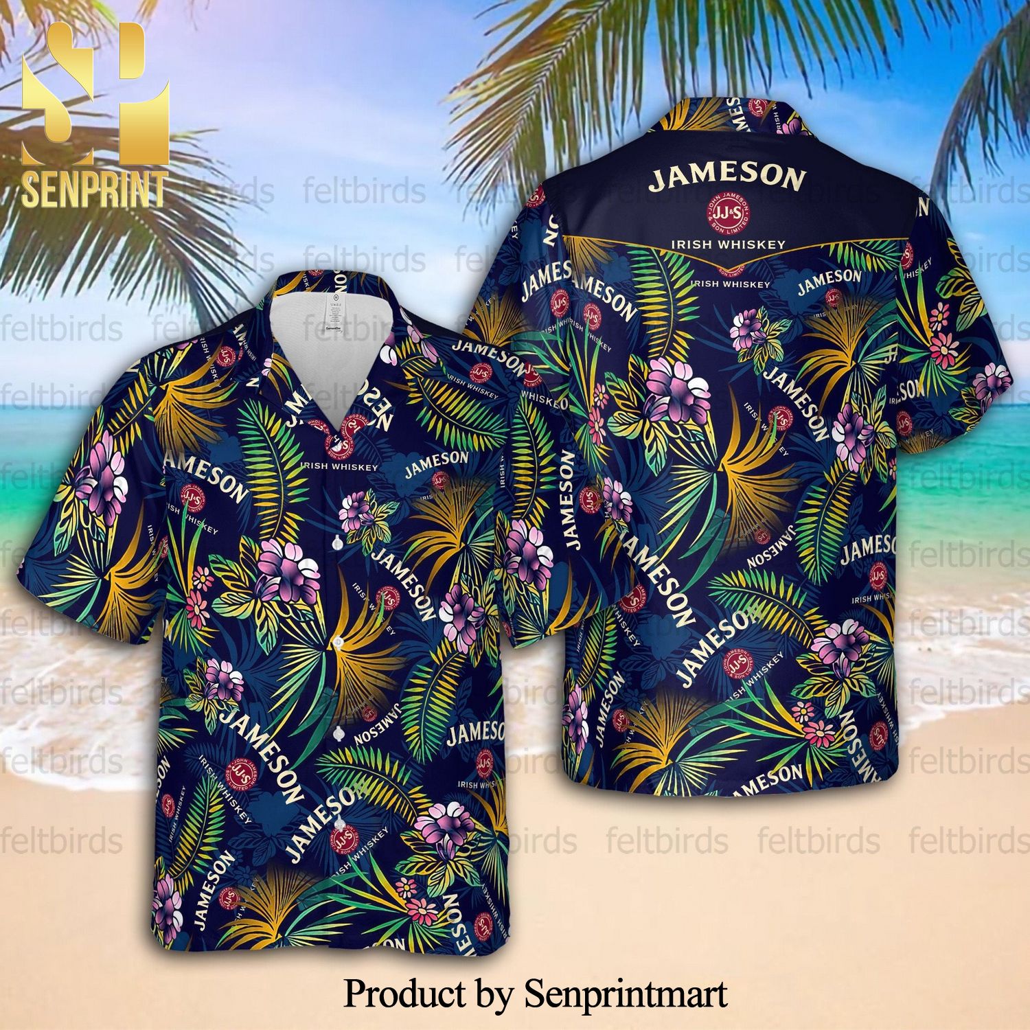 Jameson Irish Whiskey Unisex Best Combo All Over Print Hawaiian Shirt