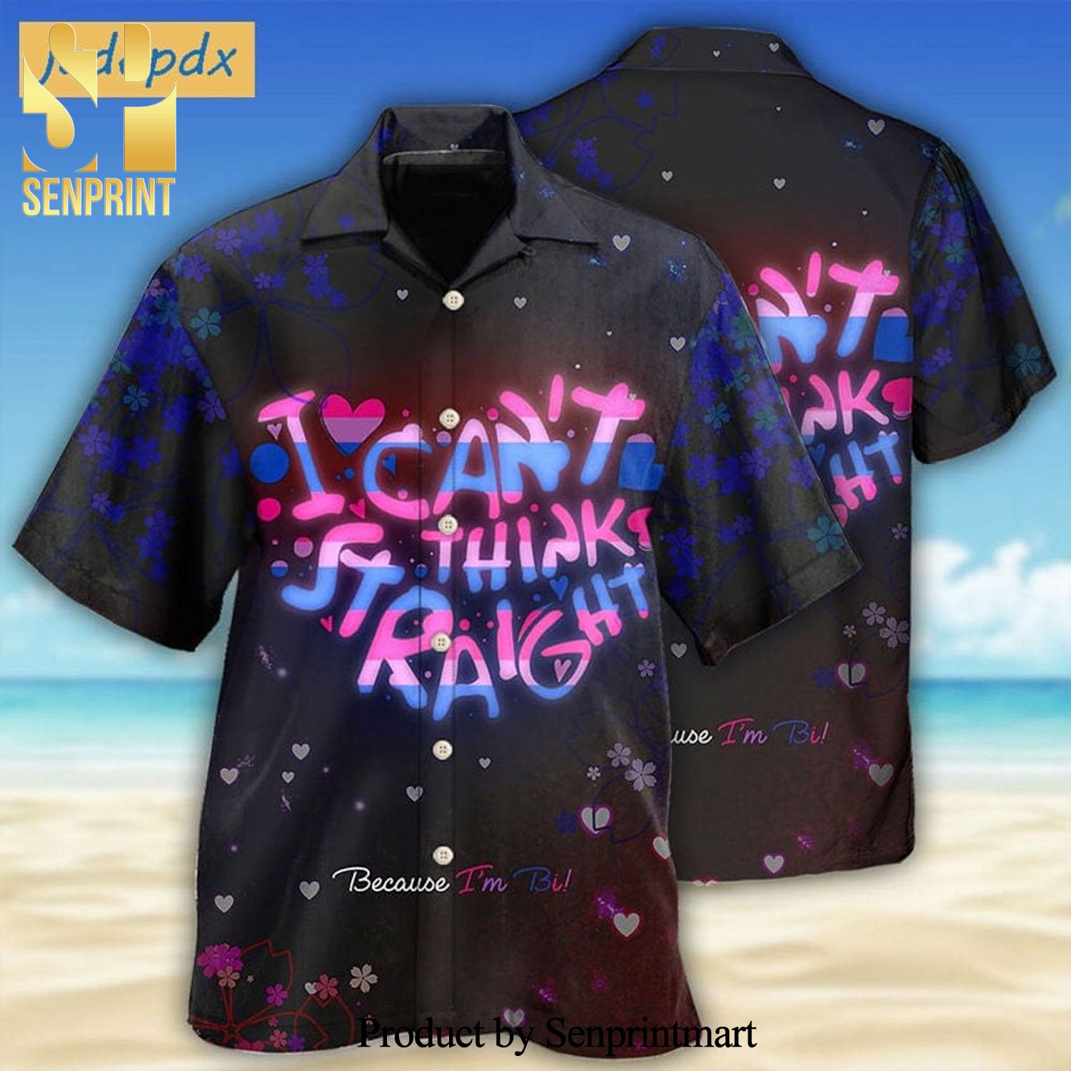 LGBT Bisexual I Can’t Think Straight Because I’m Bi Best Outfit Hawaiian Shirt