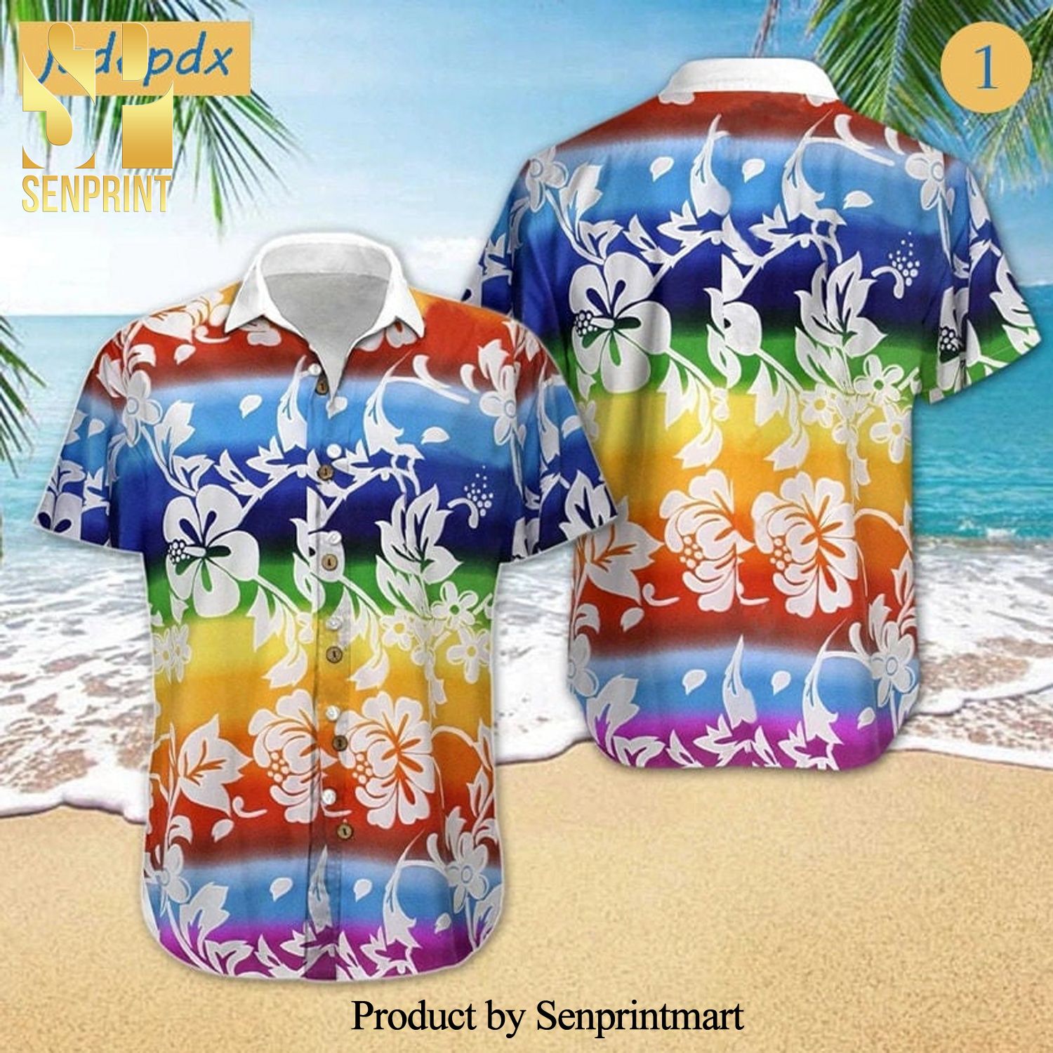 LGBT Summer Vacation Tropical Flower For Holiday Hawaiian Shirt